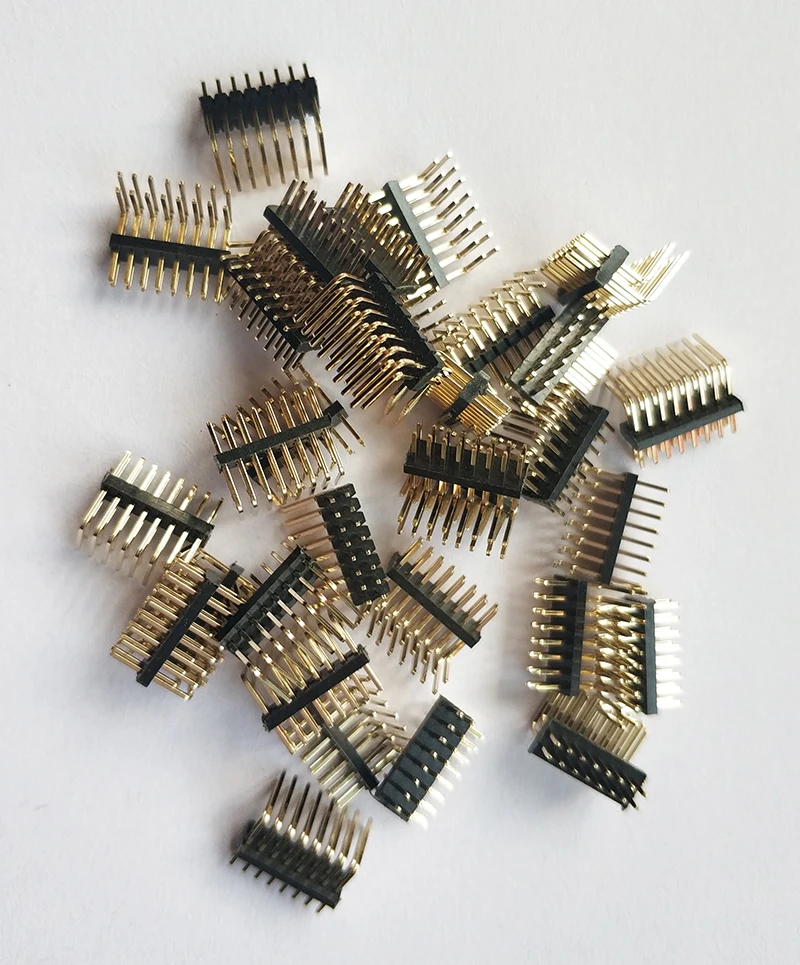 100 шт. 1 27 мм RA Right AngleDouble Row Pin Заголовок AU1u &quot2x8p 2x40p 2x50p шаг 0 05&quot PCB штыревой разъем