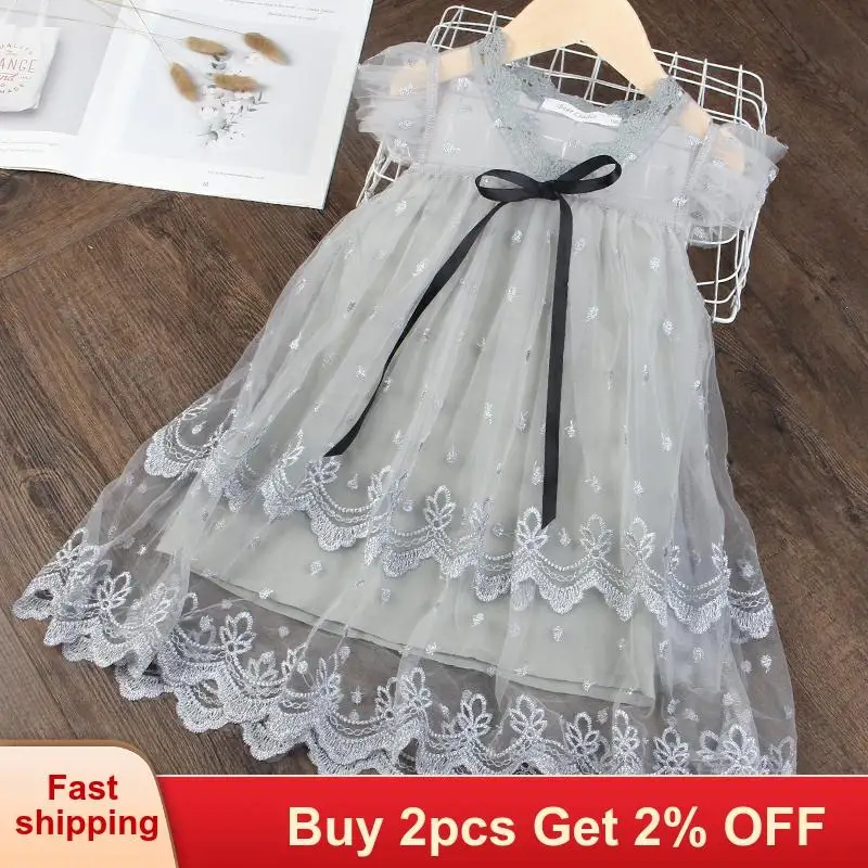 Mayfair/платье для девочек Новая летняя элегантная одежда принцессы Сетчатое платье