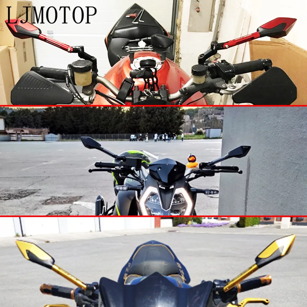 

For YAMAHA MT-09 MT 09 MT09 Tracer XSR900 XSR 900 Universal Motorcycle mirror CNC Aluminum side Rearview mirror Accessories