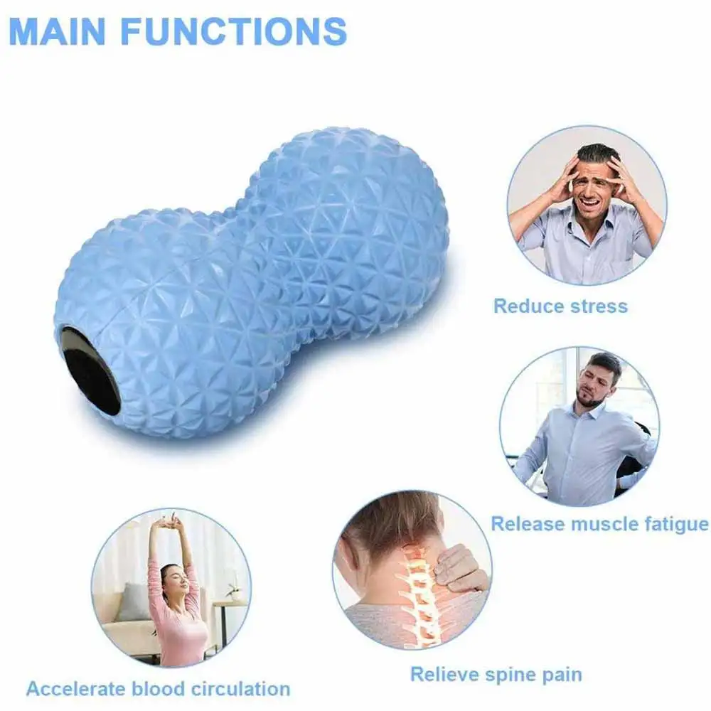 

Fitness Peanut Massage Ball Roller Double Lacrosse Ball Deep Tissue Foam Massager For Hand Feet Back Muscle Relaxation Yoga Ball