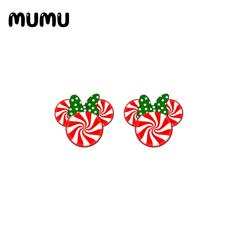 Новинка 2021 серьги-гвоздики с изображением Микки-Мауса акриловые серьги ручной