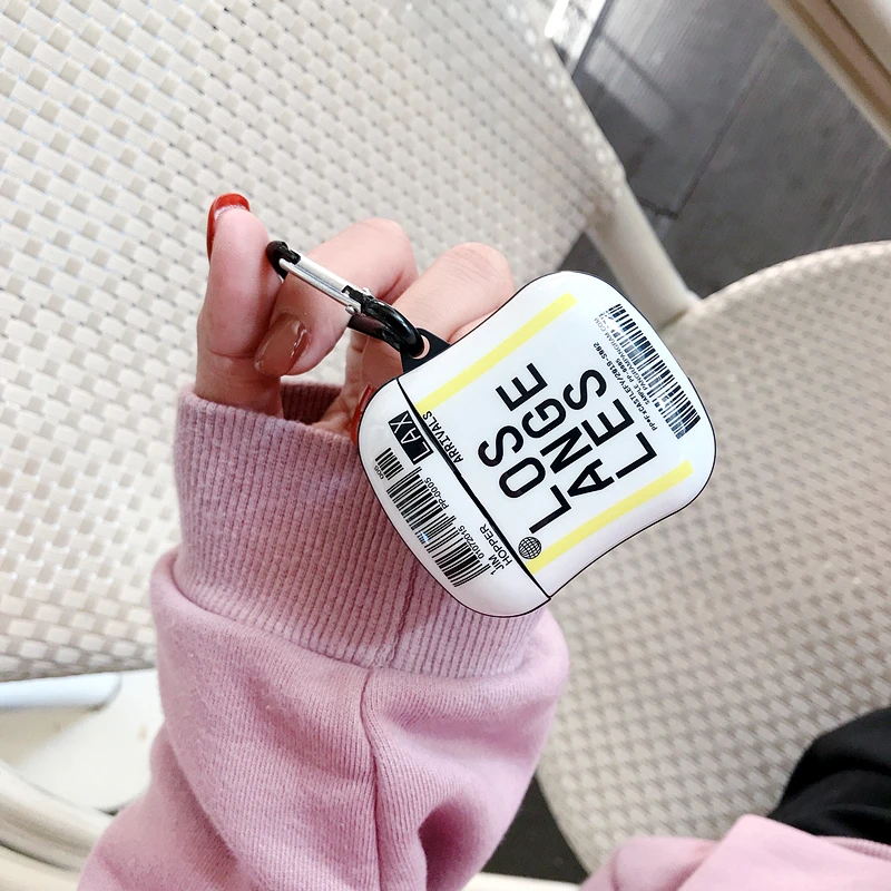 Модный Роскошный чехол для AirPods с этикеткой штрих-кодом Нью-Йорк милый Bluetooth