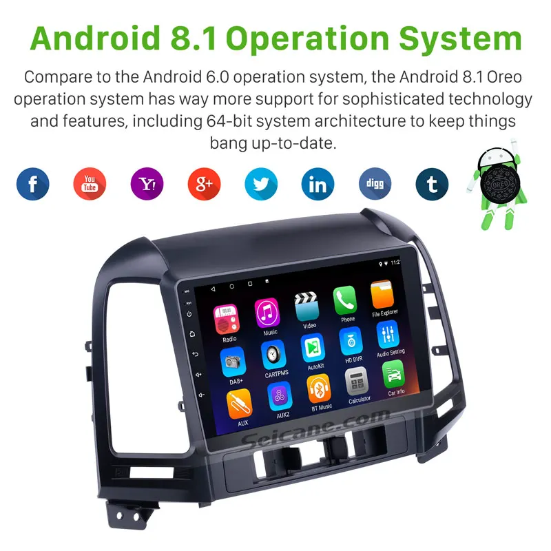 Seicane автомобильный Navi 2Din Android9.0 HD 9 &quotgps Авторадио сенсорный экран WiFi головное