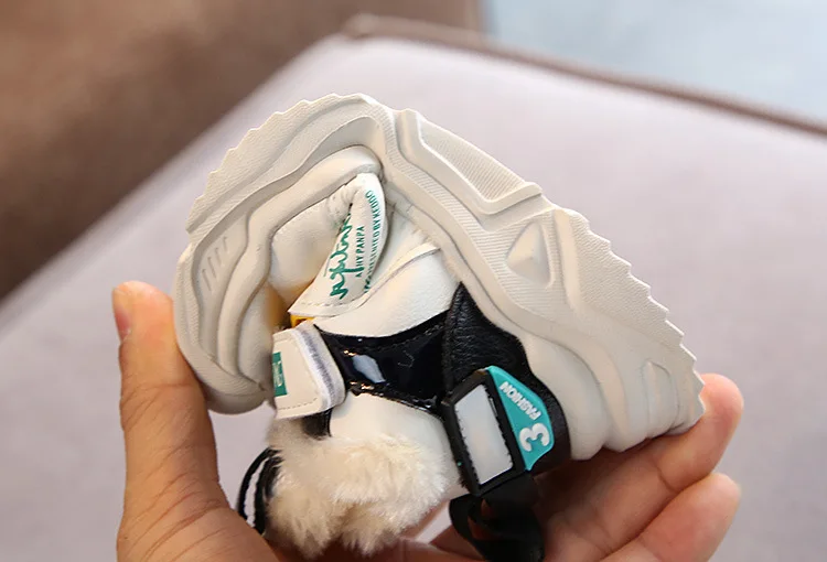 Детская зимняя обувь Зимние ботинки для мальчиков и девочек Плюшевая детская