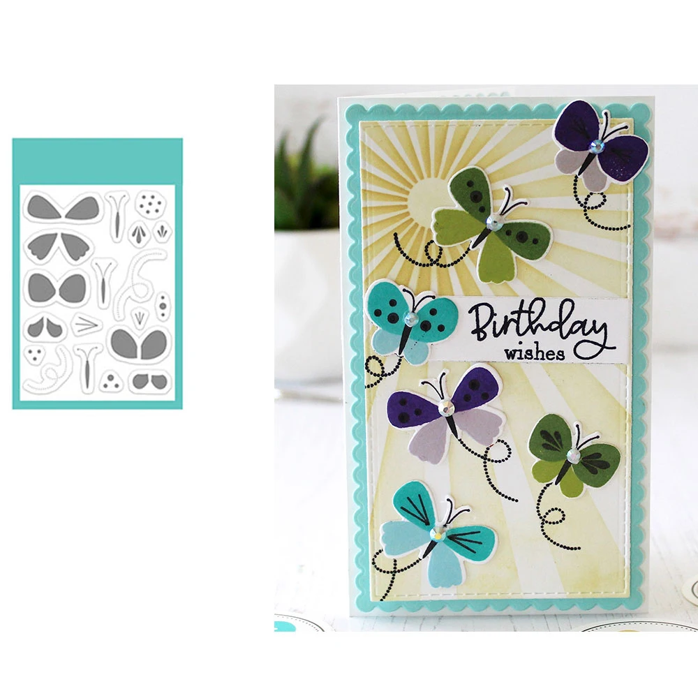 

Butterfly Spring Animal Stamps Scrapbook Dariy Decoration Stencil Embossing Template DIY Greeting Card Handmade 2021