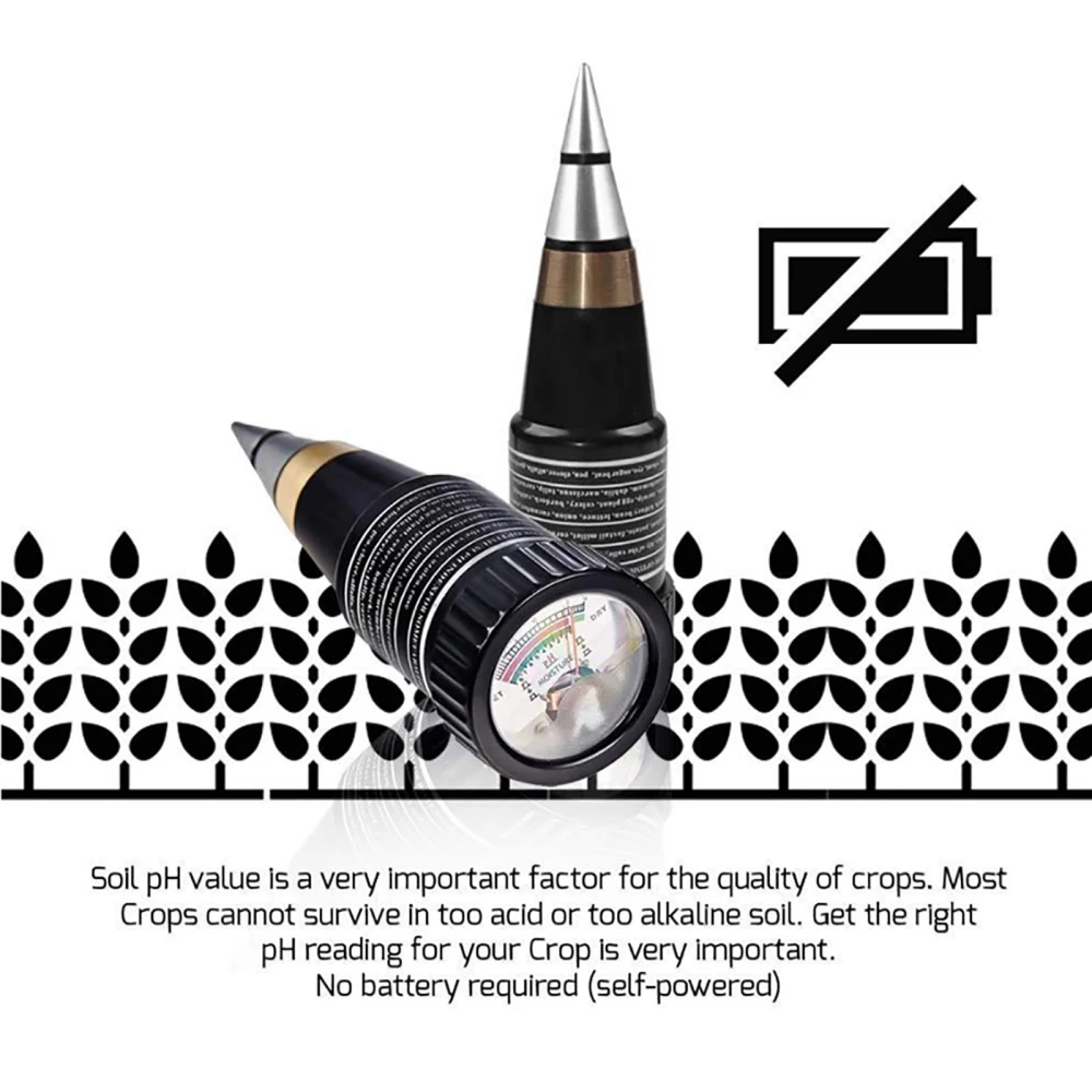 

Soil Moisture PH Detecto PH Analyzer PH Meter UBAC1490 Analyzers Wet And Dry Black New Durable Accurate Sunlight/Moisture/Light