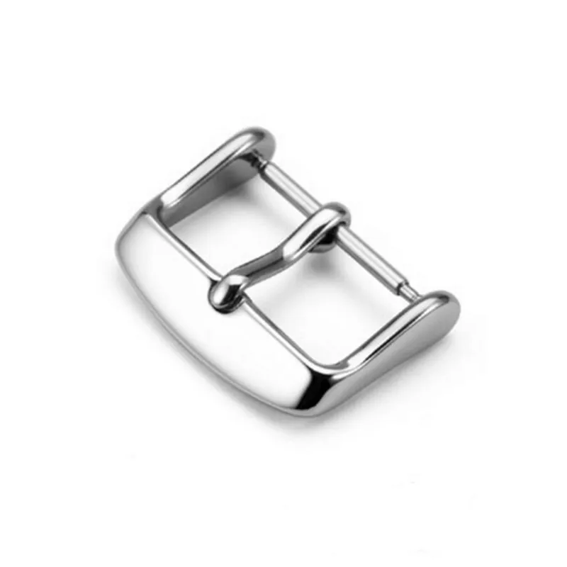 Wholesale 100pcs/Lot Watch Buckle 304 Stainless Steel Watch Buckle Smooth Polish With Spring Bar 14MM 16MM 18MM 20MM 22MM