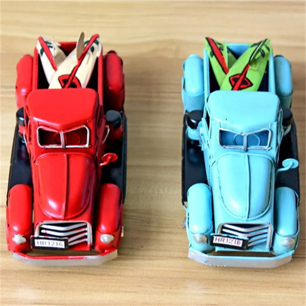 Винтажный Красный металлический грузовик Рождественское украшение дети