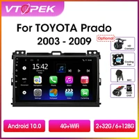 vtopek 2din android 10 0 car radio multimidia video player navigation gps for toyota land cruiser prado 120 2003 2009 head unit