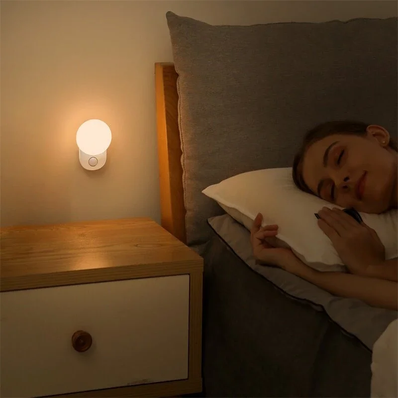 

Mini Induction LED Night Light Full Moon Sensor Control Night Light Lamp for Children Kids Living Room Bedroom Lighting
