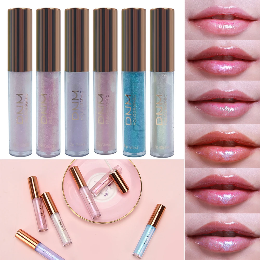 Новый пухлый жидкий кристаллический блеск для губ лазерная голографическая