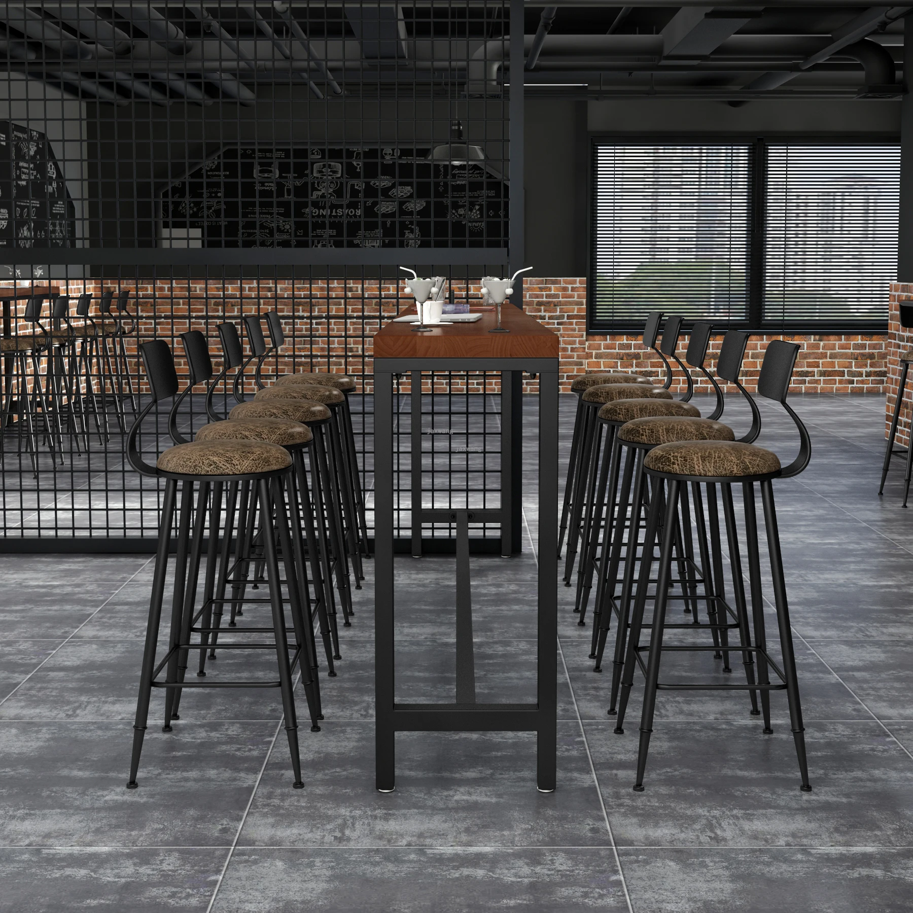 Креативный твердый вертикальный стол и стул для кафе |