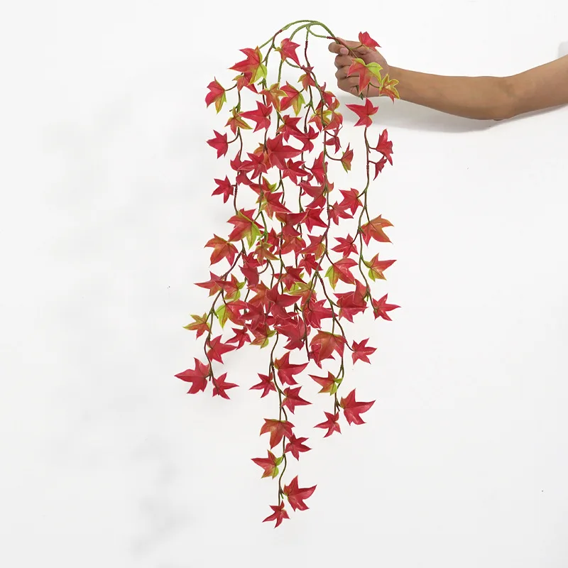 

Модная искусственная пластиковая гирлянда из листьев плюща, растения, виноградные листва, цветы, домашний декор