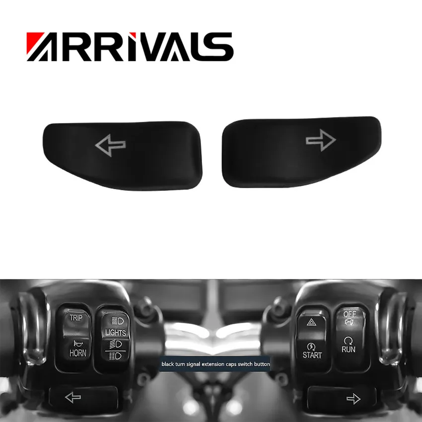 Мотоциклетные черные колпачки для удлинения сигнала поворота Harley FLHT 20 позже Road