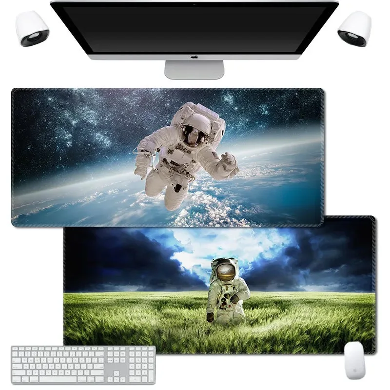 

Office Home Computer Desk Mat Keyboard Planet Mouse Pad Rubber Laptop Cushion Non-slip PC Gamer Space Astronaut gaming Mouse Pad
