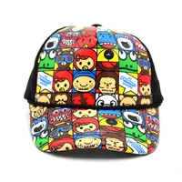 childrens adult cartoon anime print embroidery dome wide brim short brim baseball cap peaked cap net cap birthday gifts