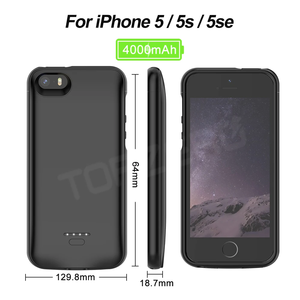 Зарядное устройство чехол для iPhone 5 5S SE 6 6S 7 8 Plus X XS XR XS MAX 11 Pro MAX Универсальное портативное зарядное устройство чехол