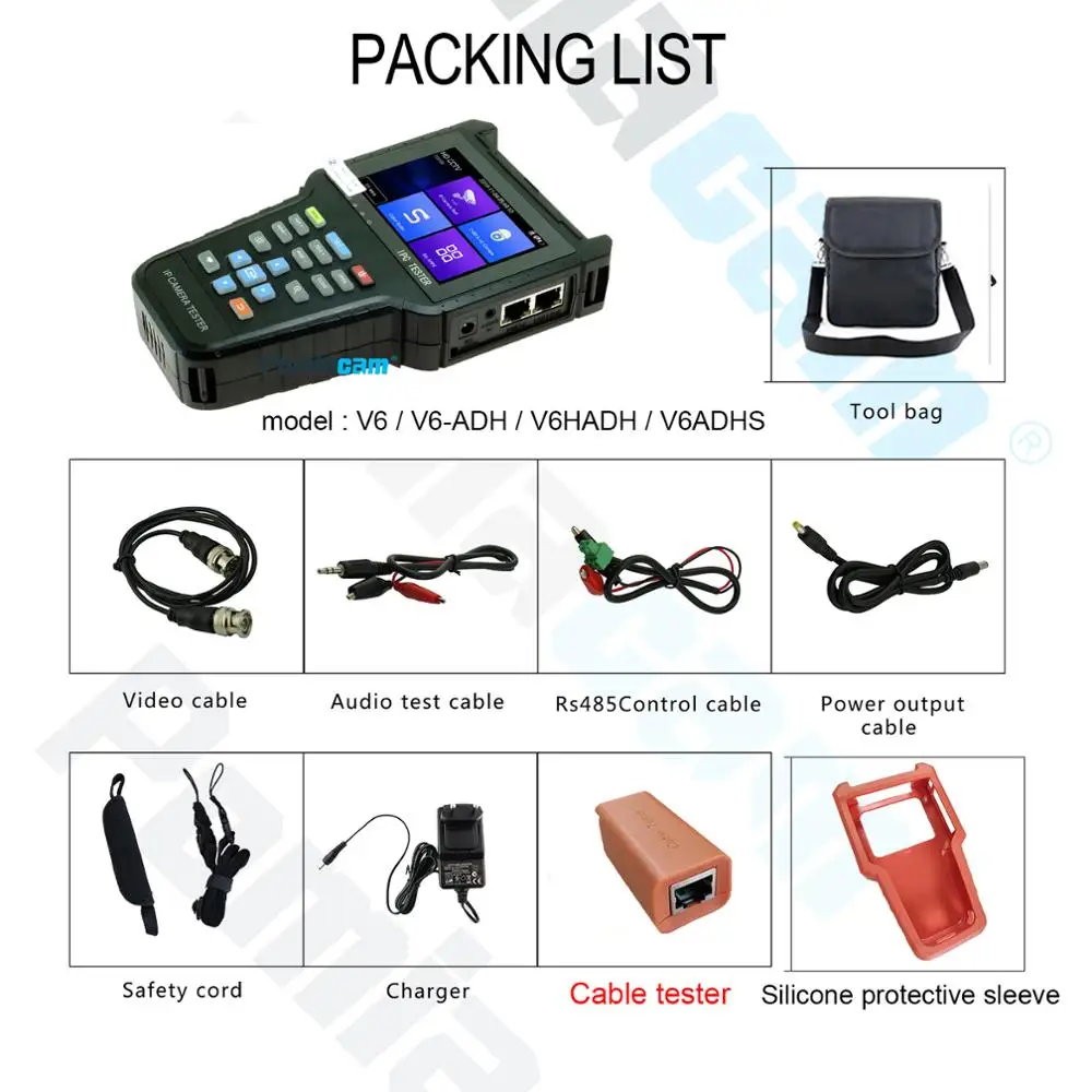 4inch 4K POE IP tester Video IPC CCTV Tester AHD ip camera testers Test Monitor TVI CVI | Безопасность и защита