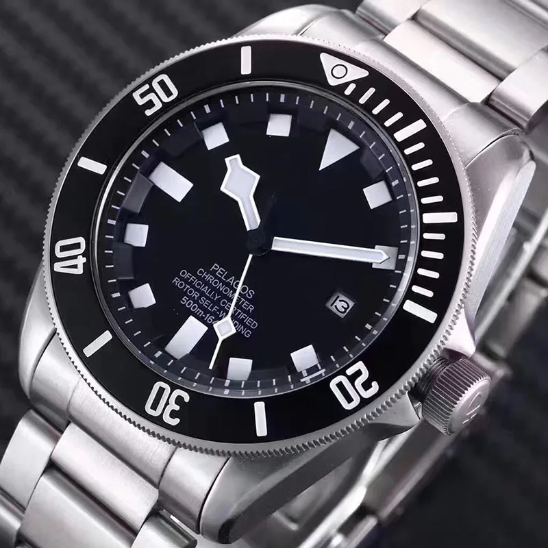Роскошные автоматические механические часы из нержавеющей стали Black Bay PELAGOS MONTRES