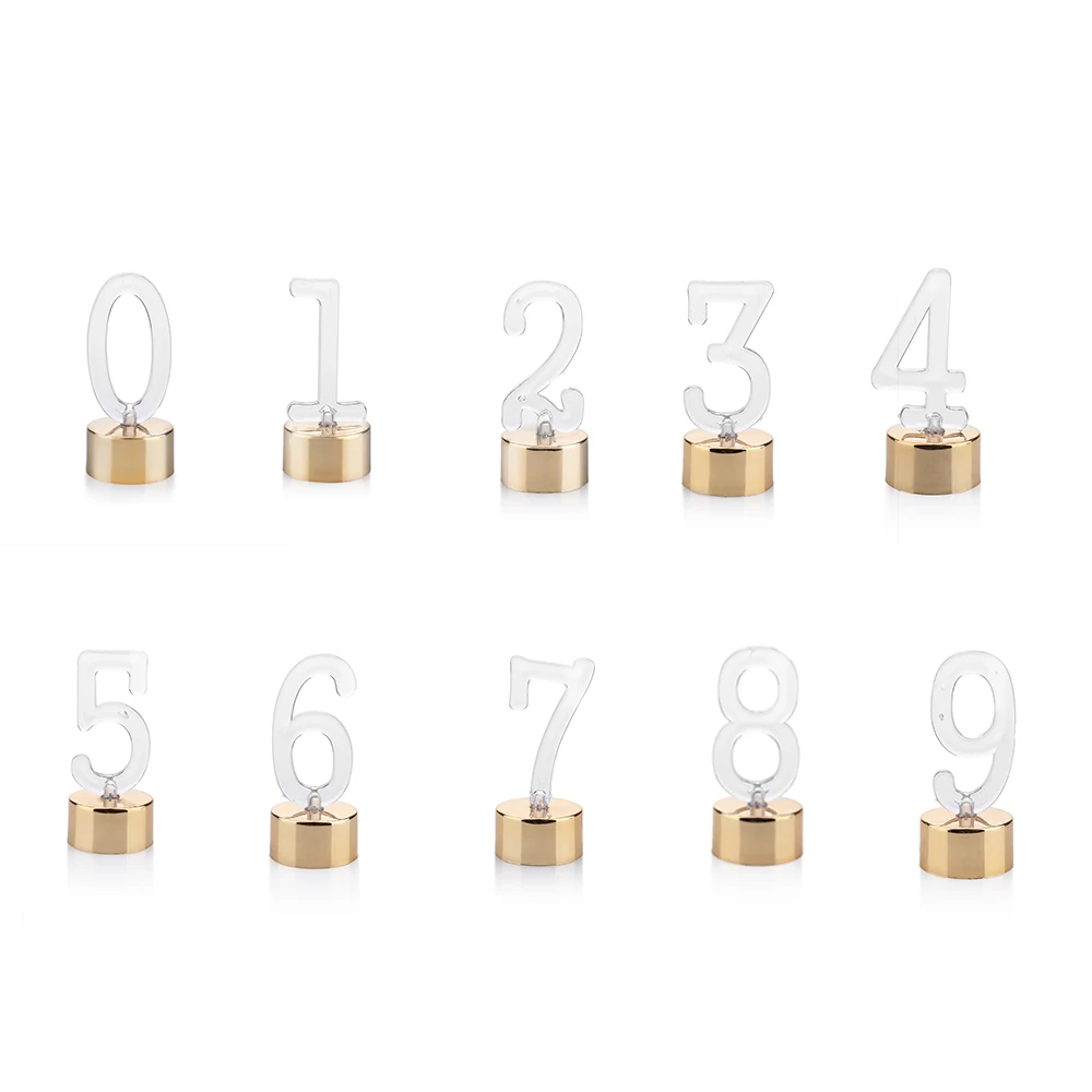 Светильник для свечей с цифрами романтичный электронный светодиодный