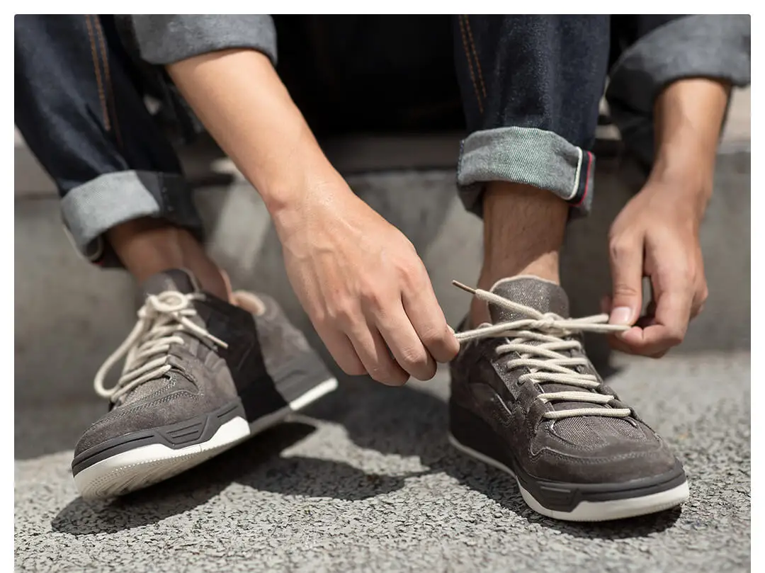 2019 кожаные кроссовки Мужская обувь в стиле ретро на плоской подошве мужская