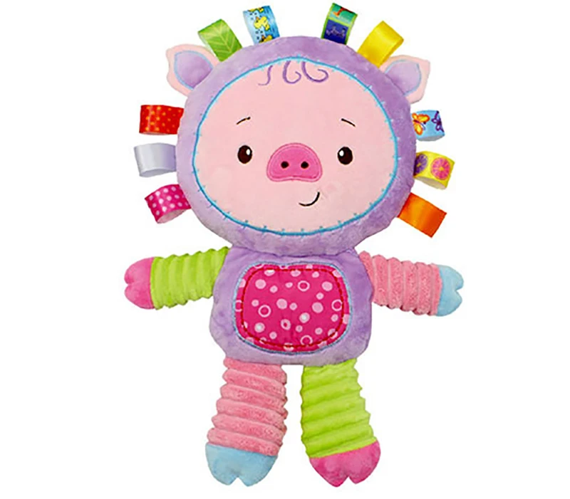 pig 8 видов стилей, детские игрушки, погремушки, успокаивающие куклы, плюшевые детские погремушки игрушки, животные, колокольчики, новорожденные животные, слон/обезьяна/Лев/Кролик - Цвет: pig