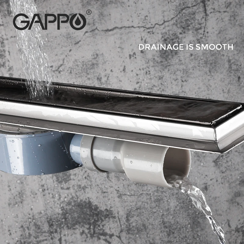 gappo 304 stainless steel drains shower floor drain long linear drainage drain for hotel bathroom kitchen frool g85007 4 free global shipping