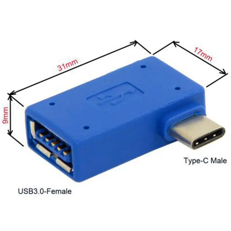 USB 3 1 Тип C правый 90 градусов угловой штекер к 0 Женский OTG адаптер | Электроника