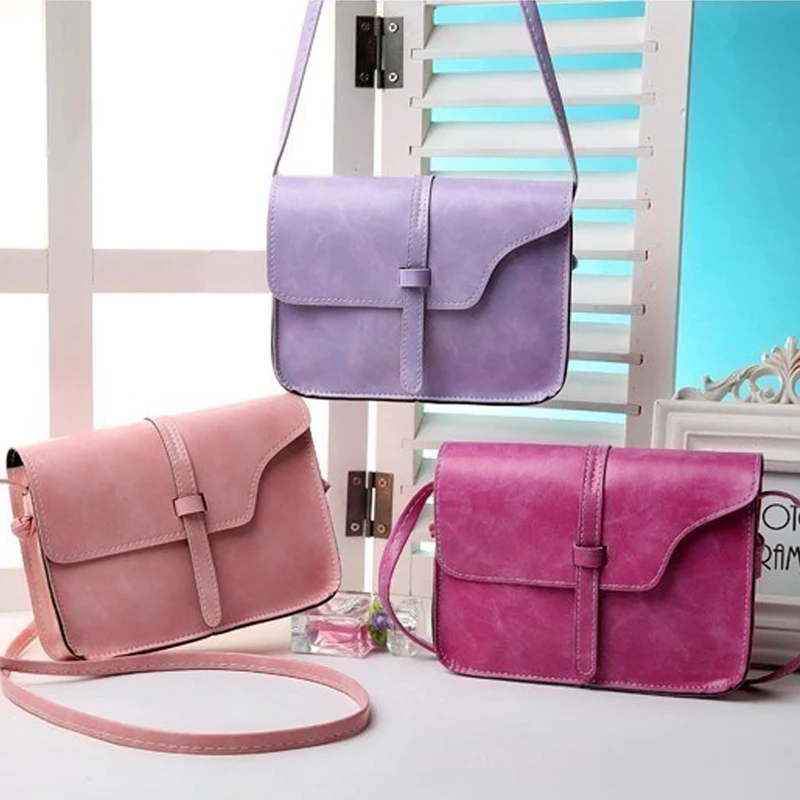 Простые сумки на плечо из искусственной кожи с клапаном женская маленькая сумка