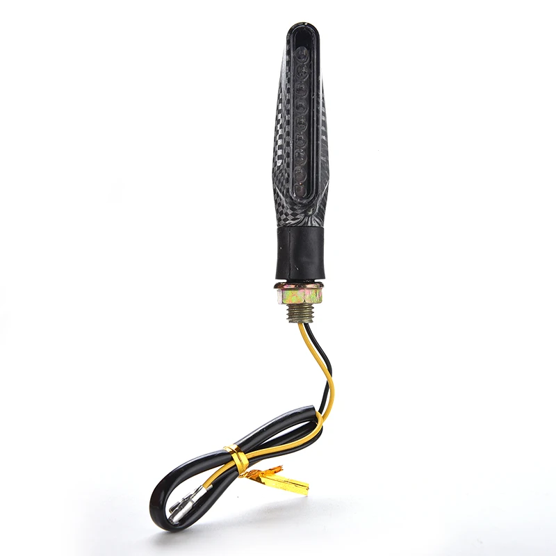 1x Универсальный мотоциклетный карбоновый 12 светодиодный указатель поворота