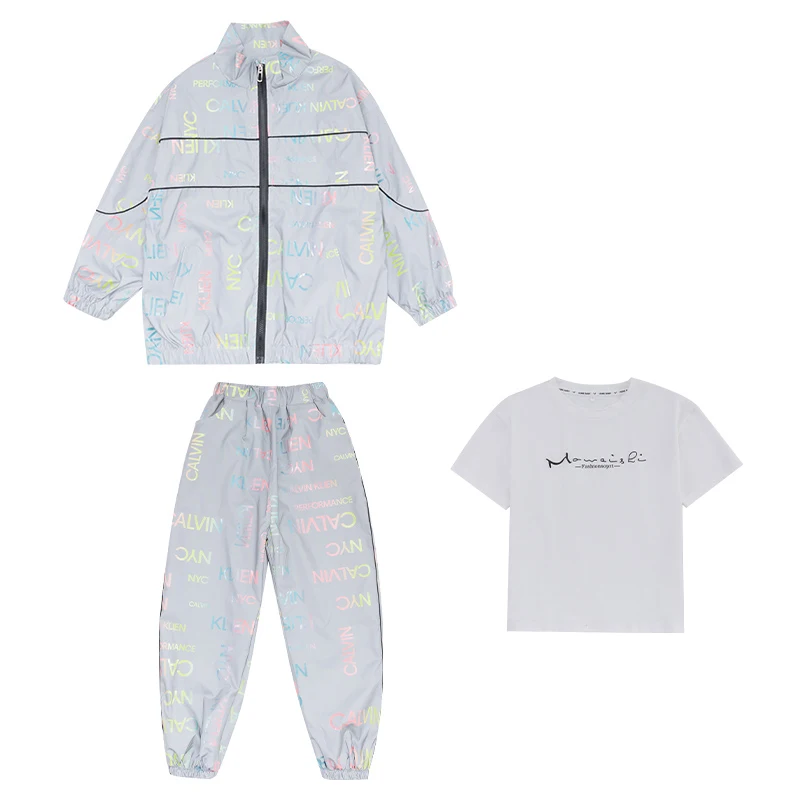 

Boys Hip Hop Suit Girls Jazz Dance Costumes Modern Street Dance Performance Stage Clothing Kids Catwalk Show Clothes