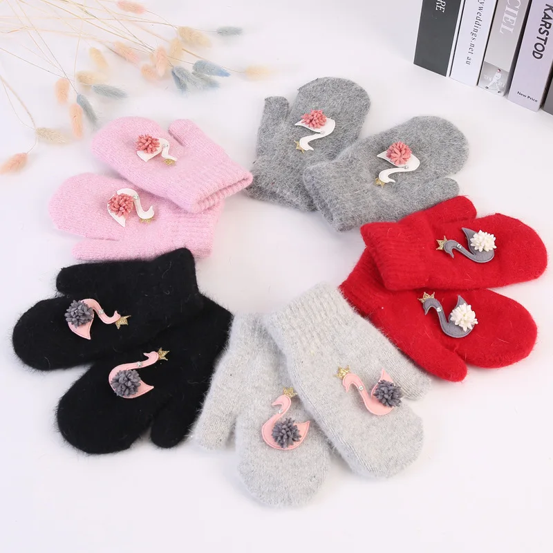 Детские перчатки детские для малышей Утепленные с длинными пальцами девочек