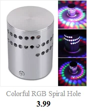 Красочный RGB настенный светильник с отверстиями по спирали поверхность установка светодиодный светильник ing пульт дистанционного управления Установка поверхности wandlamp