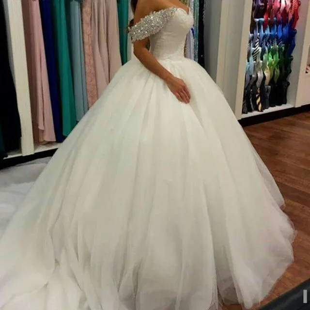 

Романтическая Пышная юбка с бисером и блестками, бальное свадебное платье 2018, Vestido De Noiva robe de mariee, платья для матери невесты