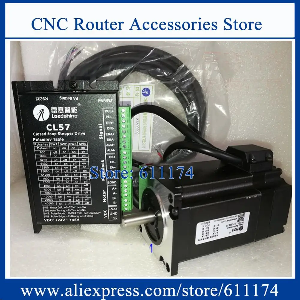 

Leadshine 2-фазный 2,3 нм шаговый двигатель с замкнутым контуром и драйвер 57CME23 + CL57