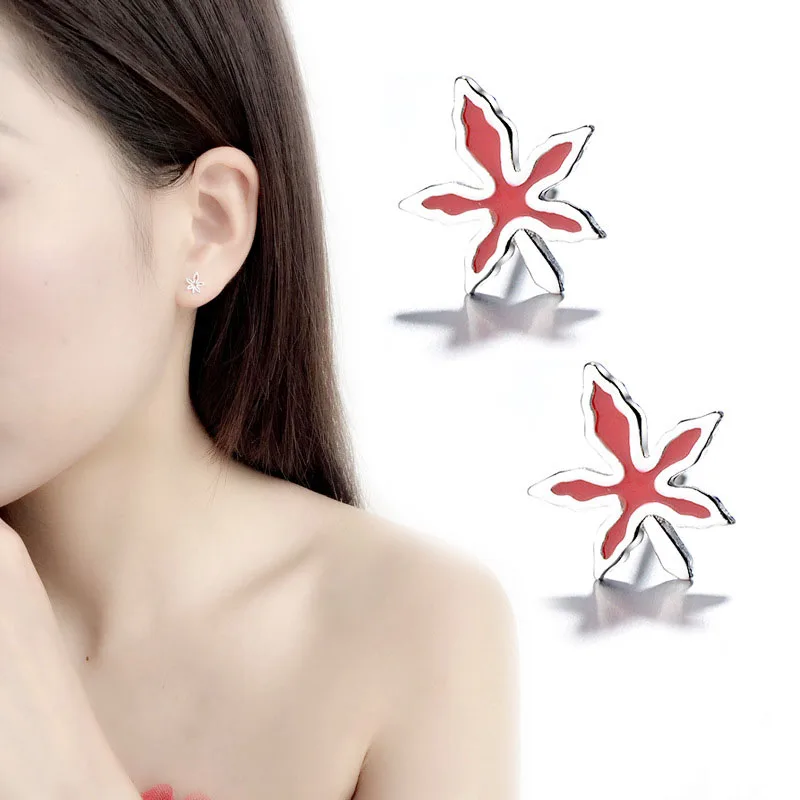 Женские серьги-гвоздики Todorova корейские модные ювелирные изделия Осенние с