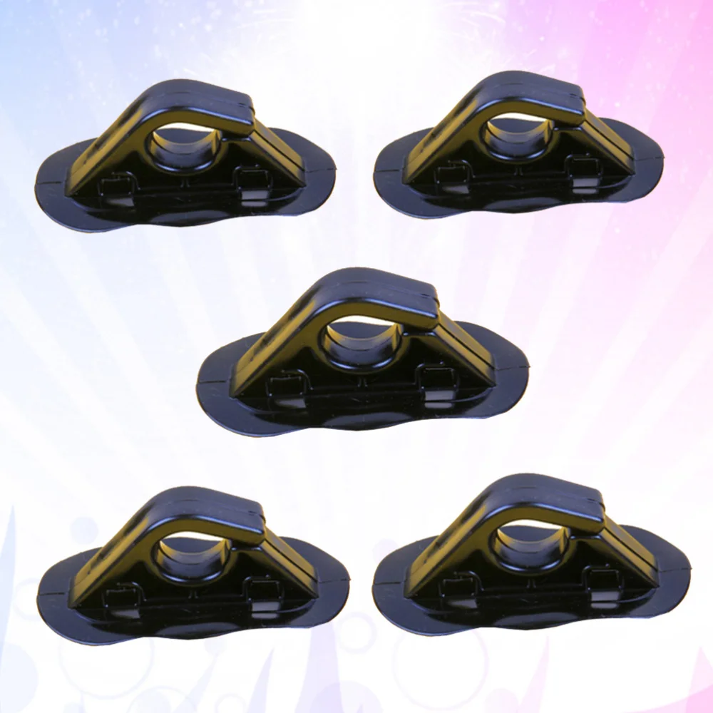 

5PCS Replacement Paddle Fixed Buckle Paddle Holder for Boat Kayak (Black)