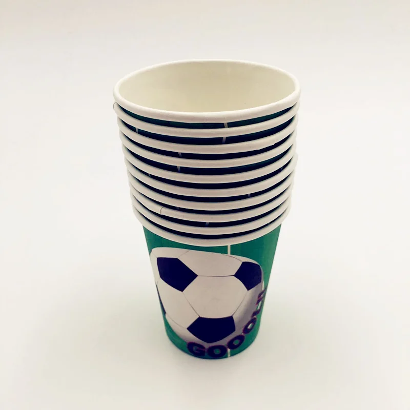 42 шт./компл. зеленые футбольные одноразовые наборы посуды для детей праздничные