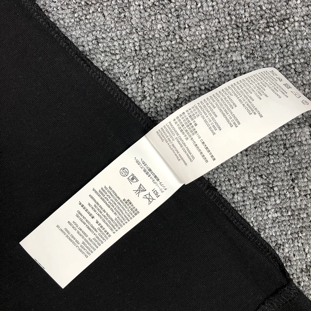 

Maison Margiela / Martin MM6 Folded Paper Ball Letter Printing T shirt with label Street fashion Male Loose Short Sleeve T-shirt
