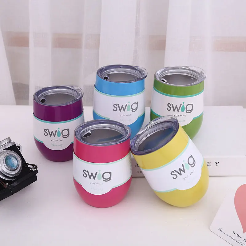 Однотонная кружка Macaron для вина кофе креативная портативная из нержавеющей стали