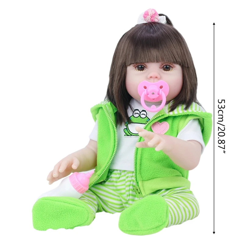 

Baby Simulation Doll 53CM Humanoid Toy Silicone Reborn Realistic Drinking Water Pee Lifelike Newborn Feeding Bathing
