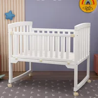 New white pine crib multi-purpose baby cradle newborn bed variable desk can be distributed as a substi