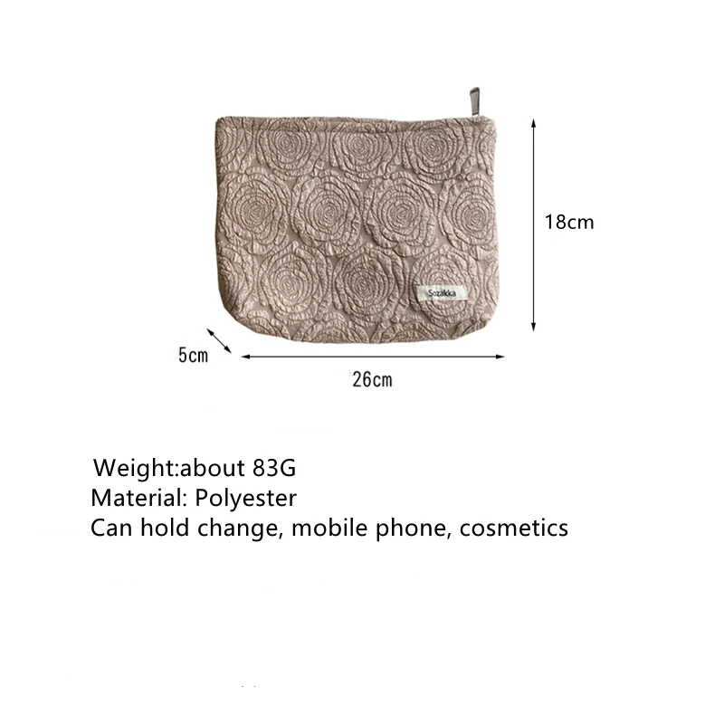 

Large Women Floral Cosmetic Bag Zipper Make Up Bag Travel Washing Makeup Organizer Beauty Case