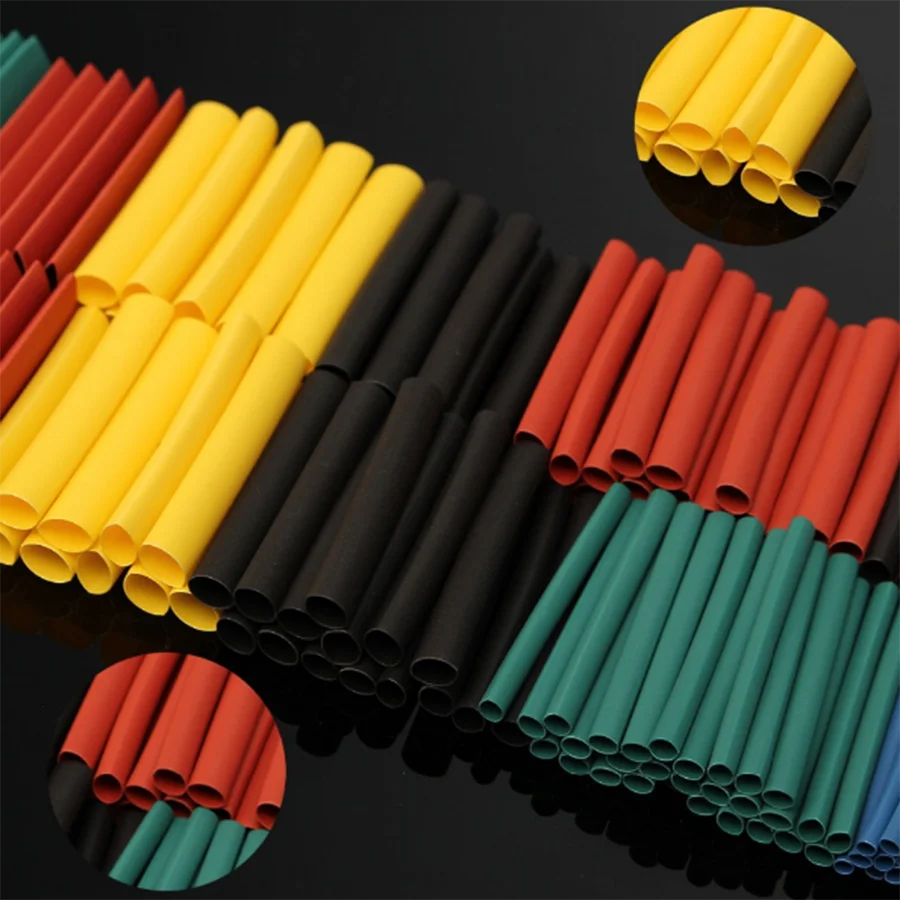 Новый 280Pcs Полиолефиновая изоляции термоусаживающие трубки Коэффициент усадки 2:1