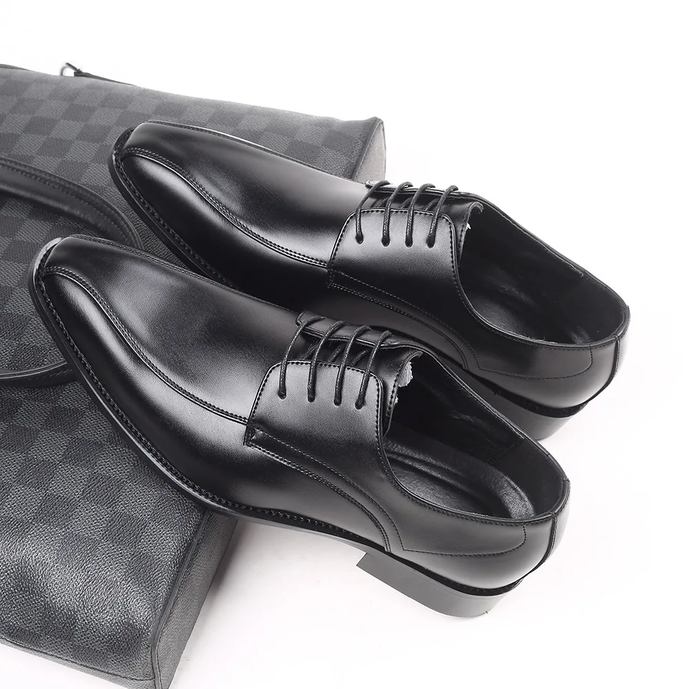 

2019 New High Quality Genuine Leather Men Brogues Shoes Lace-Up Bullock Business Dress Men Oxfords Shoes Male Formal Shoes