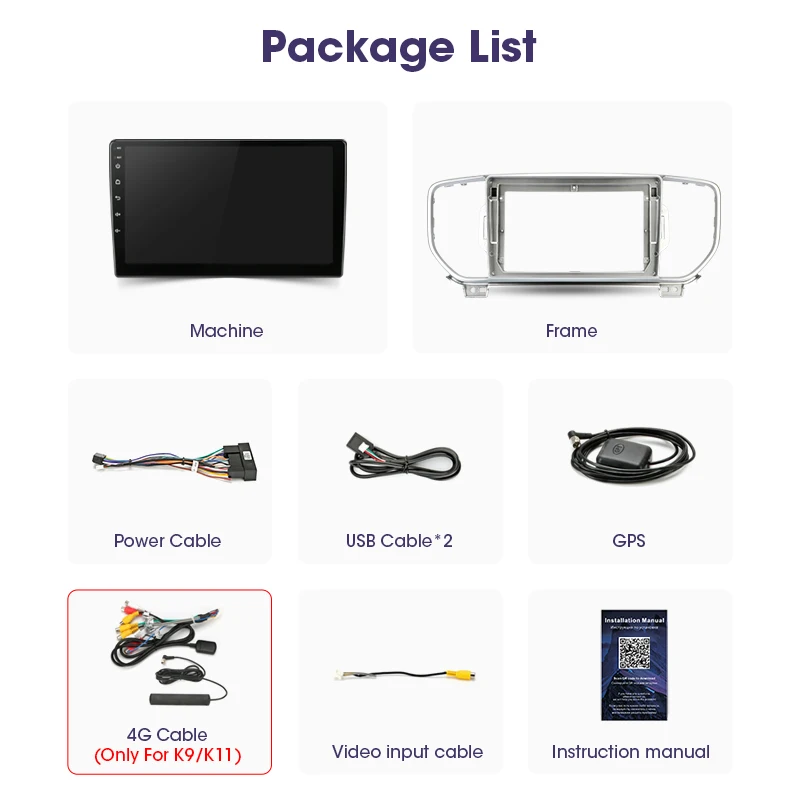 

Develuck 9" 2 Din DSP RDS Android 9.0 player For KIA Sportage 2016-2018 Multimedia Video Players Stereos Split Screen Car Radio