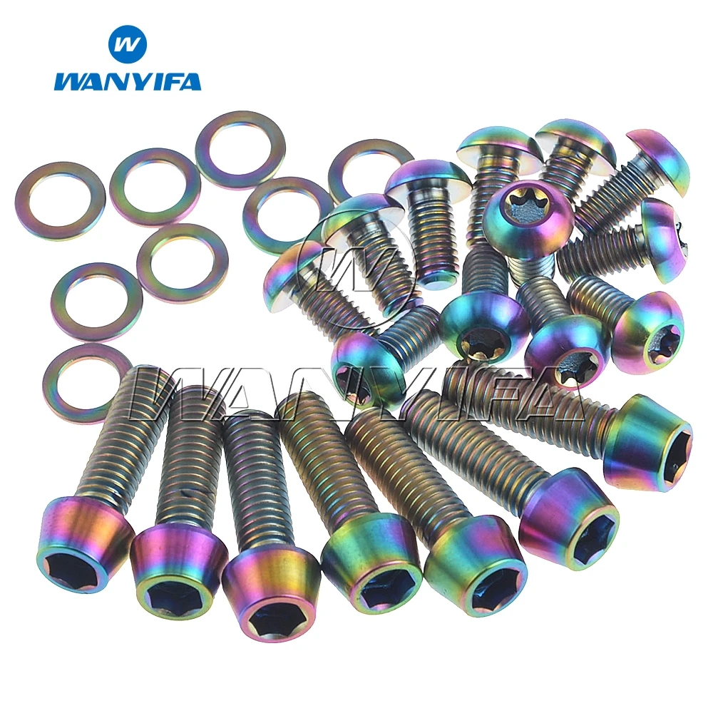 

Bicycle Disc Brake M5x10mm & M6x20mm Titanium Bolts Upgrade Kit for Hope Shimano Hayes Magura Formula