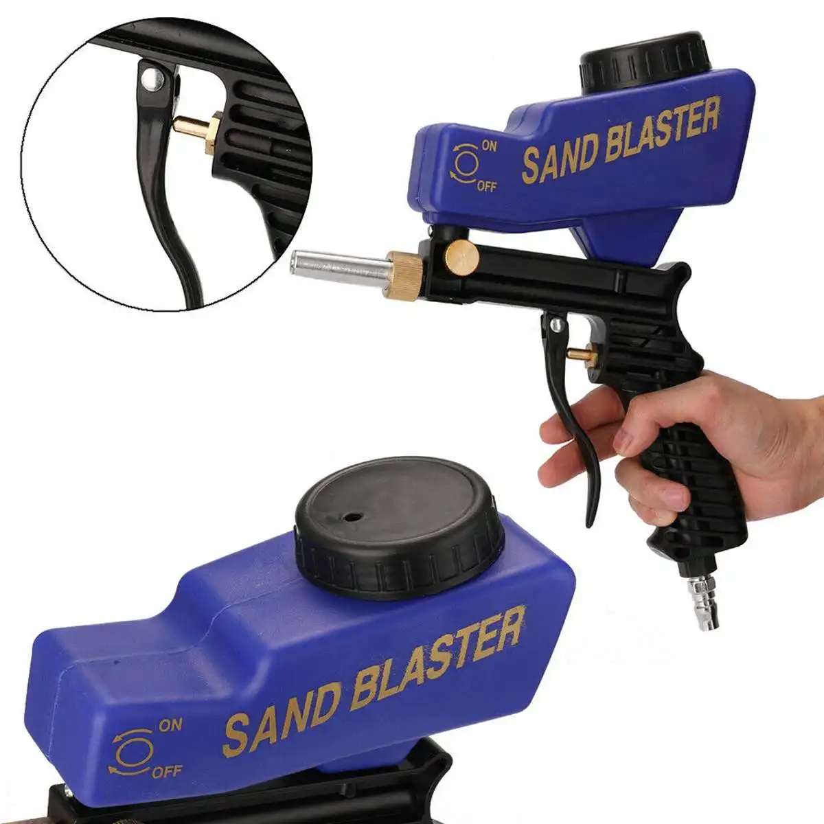 Портативный гравитационный Пескоструйный пистолет пневматическая