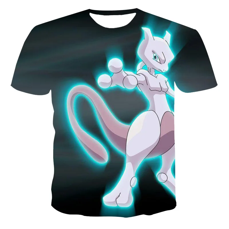 

2021 new summer 3D printed T-shirt male clothing anime pokemon popular short-sleeved fashion O-neck street wear cool T-shirt