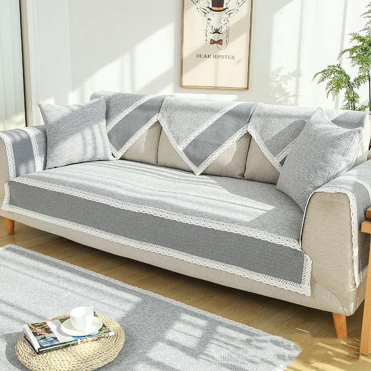 Высококачественный однотонный чехол на диван полотенце диванная подушка
